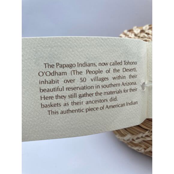 Papago Indian Basket with Lid Tohono O'odham The People of the Desert - Picture 5 of 9